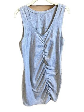 lululemon athletica Sleeveless Ruched V-Neck Midi Dress - Light Gray